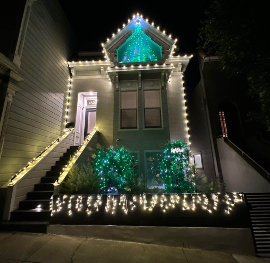 best christmas lights Pacific Heights San Francisco CA